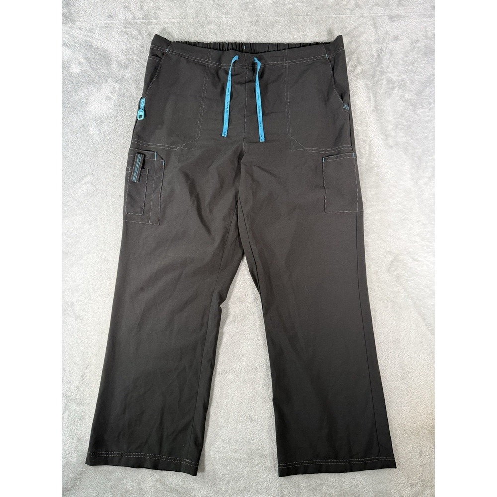 Carhartt Scrub Pants Womens XL Petite Black Cargo Medical Utility C52110 Bootcut